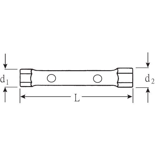  Rohrsteckschlüssel 10750 Doppelsteckschlüssel SW. 20 x 22 mm L. 170 mm 12361290