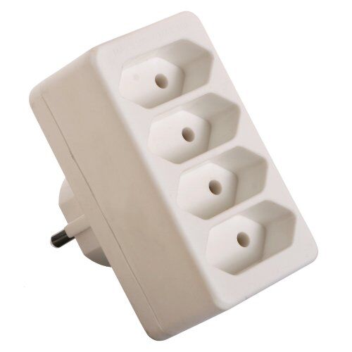  Multi-Stecker as-Schwabe Eurostecker 4-fach, weiß, 230 V 12362480