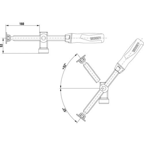  Spannelemente für Schweißtische Schwenk-Adapter TW28AV BESSEY Adapter variabel TW28AV 12368071