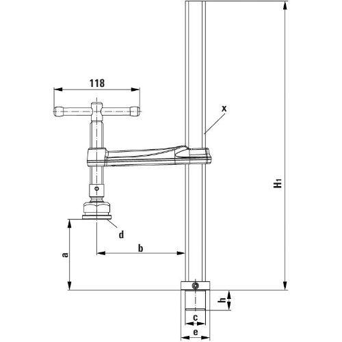  Spannelement mit Spezialdruckplatte TWM28 BESSEY Spannelement mit Spezialdruckplatte TWM28 300/120 12368065