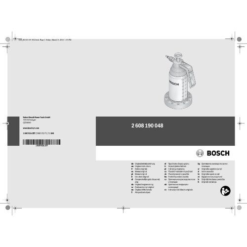  Wasserdruckflaschen Bosch Wasserflasche für Diamantnassbohrer, für Diamantbohrer 12370283