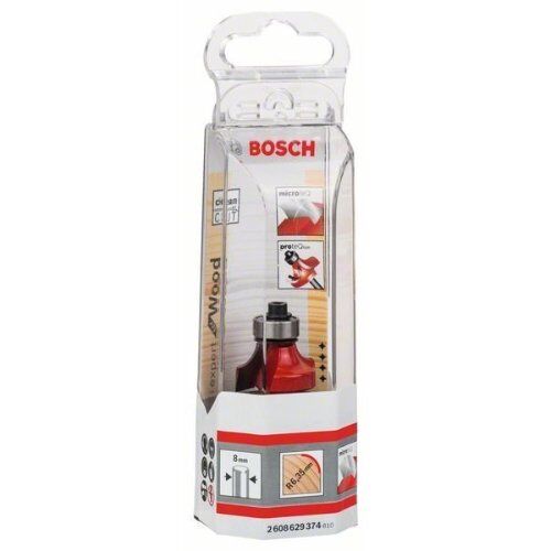  Abrundfräser Expert for Wood Rounding mit Führungskugellager Bosch Abrundfräser Expert for Wood, 8 mm, D 25,4 mm, R1 6,35 mm, L 12,7 mm, G 55 mm, für Handfräsen 12372582