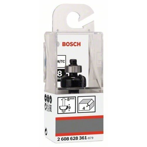  Hohlkehlenfräser Standard for Wood Bosch Hohlkehlenfräser, 8 mm, R1 4 mm, D 20,7 mm, L 9 mm, G 53 mm, für Handfräsen 12372630