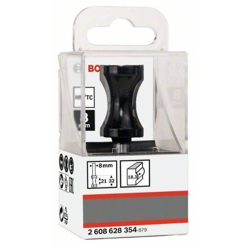  Flachstabfräser Standard for Wood Bosch Flachstabfräser, 8 mm, R1 18,3 mm, D 20,6 mm, L 32 mm, G 63,5 mm, für Handfräsen 12372601