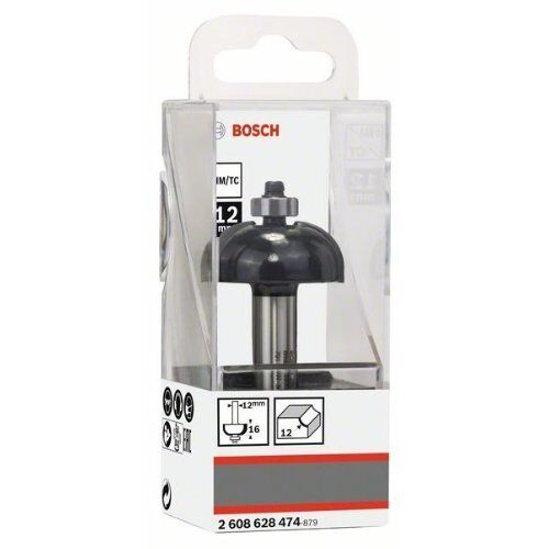  Hohlkehlenfräser Standard for Wood Bosch Hohlkehlenfräser, 12 mm, R1 12 mm, D 36,7 mm, L 16 mm, G 70 mm, für Handfräsen 12372625