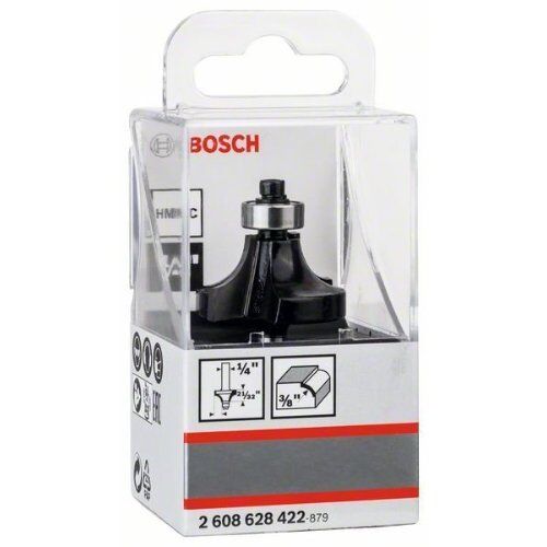  Abrundfräser Standard for Wood Bosch Abrundfräser, 1/4", R1 9,5 mm, D 31,8 mm, L 16,2 mm, G 57 mm, für Handfräsen 12372587