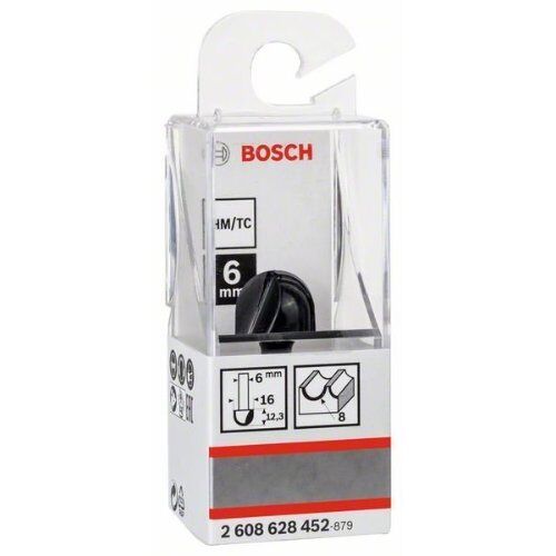  Hohlkehlfräser Standard for Wood Bosch Hohlkehlfräser, 6 mm, R1 8 mm, D 15,9 mm, L 12,3 mm, G 45 mm, für Handfräsen 12372572
