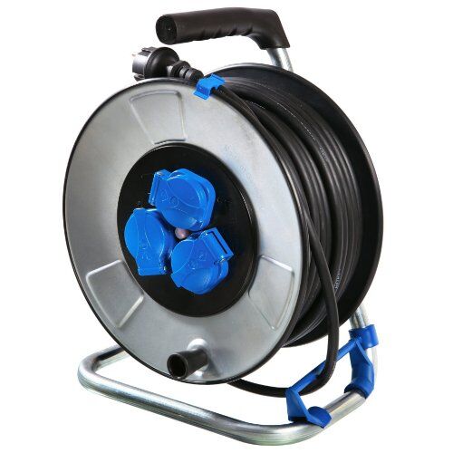  Kabeltrommeln für die Baustelle Kabeltrommel Metall as-Schwabe IronCoat Metall-Kabeltrommel Ø 285mm, 25m H07RN-F 3G2,5, IP44 12362178