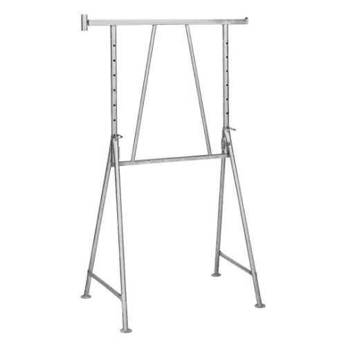  Stahlrohr-Gerückbock müba-Stahlrohr-Gerüstbock,1,20 m breit, Höhenverstellbar von 0,75 - 1,30 m, Tragfähigkeit 1500kg, verzinkt 12444229