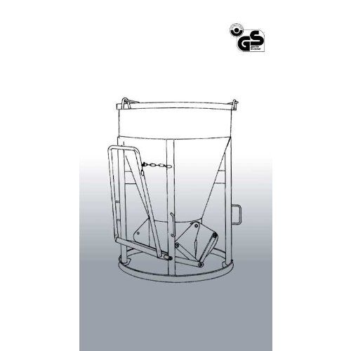  1013 Betonsilo Betonsilo 1013.16, 2000l Hebelverschluss Haken ohne Kette 12389851