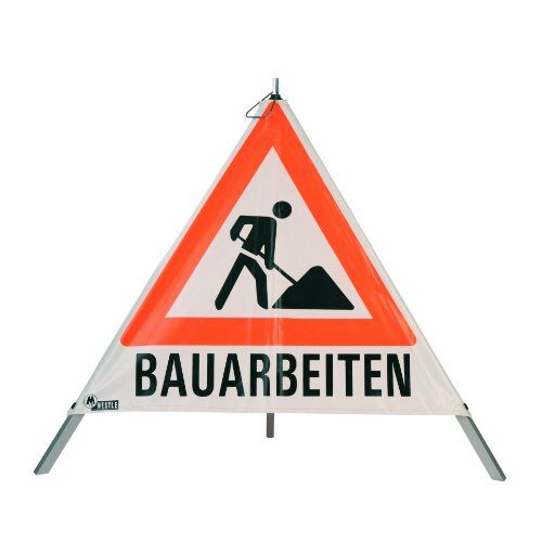  Warnpyramiden NESTLE Warnpyramide - Bauarbeiten - 70cm WAPY 70R, leichtes Gest. mit Mittelfuß 12385326