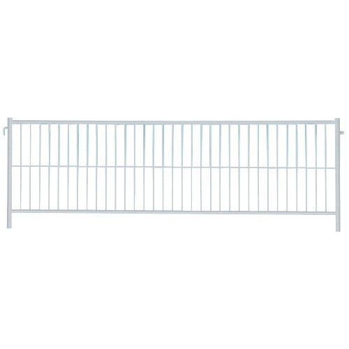  Bauzaun Typ A müba-Mobilzaun Typ A, Länge 3,50 m, Höhe 1,20 m, mit angeschweißten Haken und Ösen, Maschenweite 105 x 480 mm, verzinkt 12444467