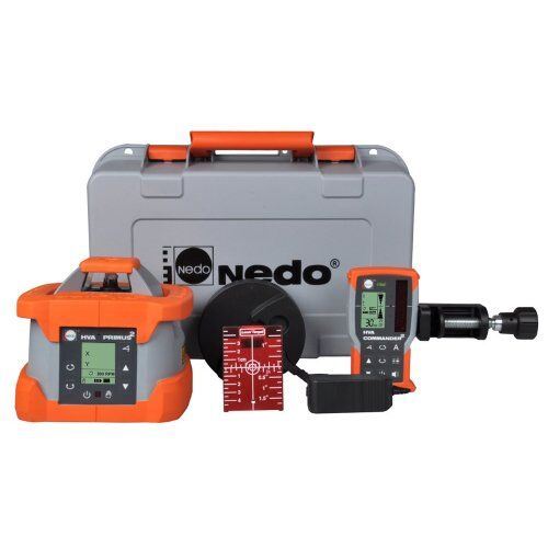  Akku Laser Nedo Rotationslaser PRIMUS 2 HVA Laserklasse 2 inkl. Laserempfänger COMMANDER 2 HVA 12445138