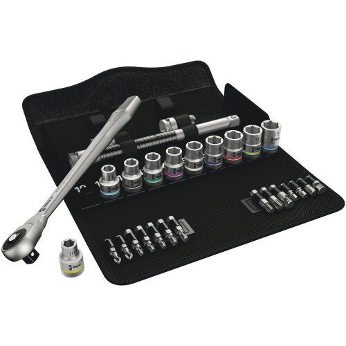  Knarren Wera 8100 SC 7 Zyklop Metal-Knarrensatz, Durchsteckvierkant, 1/2"-Antrieb, metrisch, 28-teilig 12451905