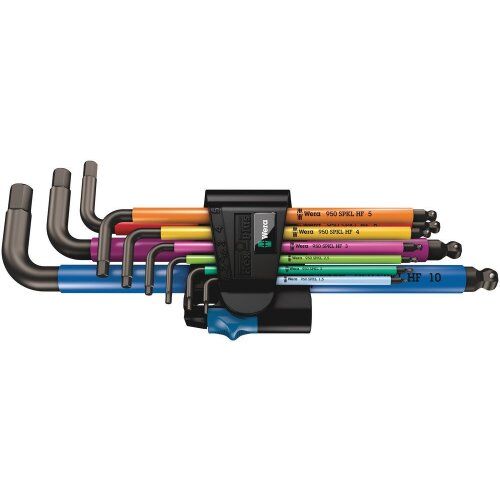  Innensechskantschlüssel Wera 950/9 Hex-Plus Multicolour HF 1 Winkelschlüsselsatz, metrisch, BlackLaser, mit Haltefunktion, 9-teilig 12451896