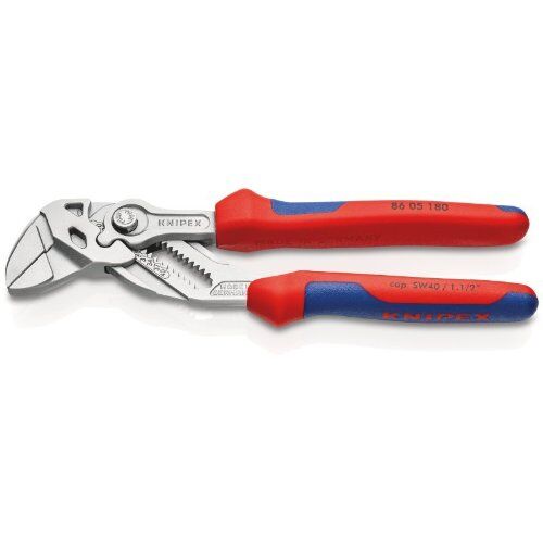  Zangenschlüssel Zange und Schraubenschlüssel in einem Werkzeug KNIPEX 86 05 180 Zangenschlüssel Zange und Schraubenschlüssel in einem Werkzeug mit Mehrkomponenten-Hüllen verchromt 180 mm 12380285