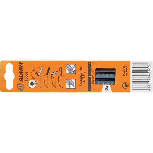  ALARM Handsägen 12-er Pack Sägeblätter f. Metall, fein 32TPI, L. 150 mm 12360911