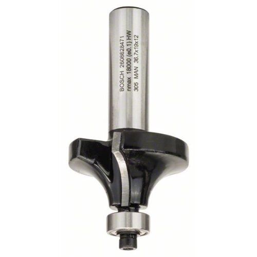  Abrundfräser Standard for Wood Bosch Abrundfräser, 12 mm, R1 12 mm, L 19 mm, G 70 mm, für Handfräsen 12372595