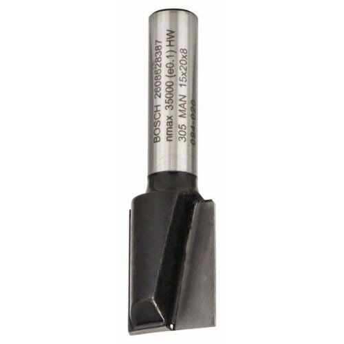  Nutfräser Standard for Wood, zwei Spiralnuten Bosch Nutfräser, 8 mm, D1 15 mm, L 19,6 mm, G 51 mm, für Handfräsen 12372505