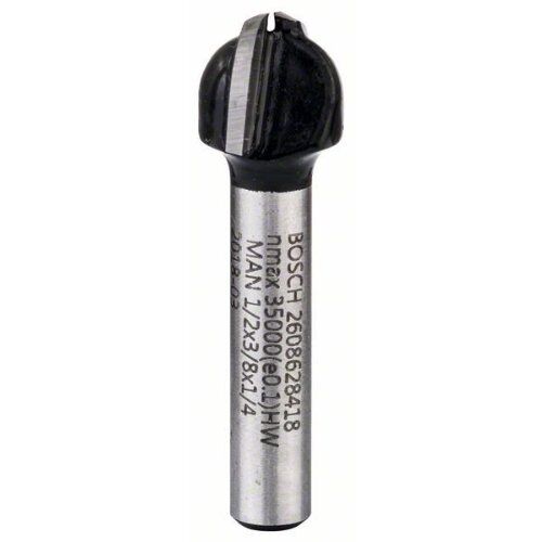  Hohlkehlfräser Standard for Wood Bosch Hohlkehlfräser, 1/4", R1 6,3 mm, D 12,7 mm, L 9,2 mm, G 40 mm, für Handfräsen 12372568