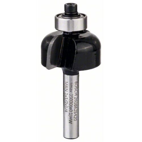  Hohlkehlenfräser Standard for Wood Bosch Hohlkehlenfräser, 1/4", R1 6,3 mm, D 25,4 mm, L 12,7 mm, G 54 mm, für Handfräsen 12372627
