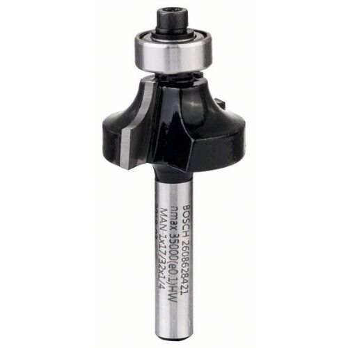  Abrundfräser Standard for Wood Bosch Abrundfräser, 1/4", R1 6,3 mm, D 25,4 mm, L 13,2 mm, G 54 mm, für Handfräsen 12372599