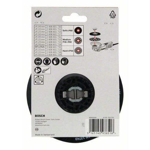  X-LOCK Stützteller mittelhart Bosch X-LOCK Stützteller 125 mm mittelhart, für kleine Winkelschleifer 12374863