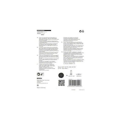  EXPERT Multihole (Multiloch) Universalstützteller, 125 mm Bosch EXPERT Multihole (EXPERT Multiloch) Universalstützteller, 125 mm, medium, für Exzenterschleifer 12374729