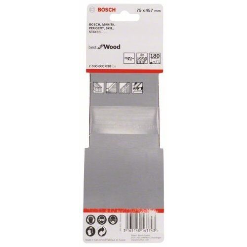  X440 Best for Wood and Paint Schleifbänder für Bandschleifer Bosch 3-tlg. Schleifband-Set X440, für Bandschleifer 12376642