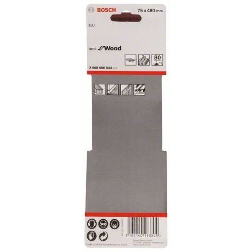  X440 Best for Wood and Paint Schleifbänder für Bandschleifer Bosch 3-tlg. Schleifband-Set X440, für Bandschleifer 12376662