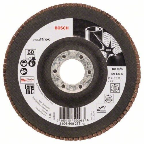 X581 Best for Inox Fächerschleifscheiben, gerade Ausführung Bosch Fächerschleifscheibe X581, Best for Inox, für kleine Winkelschleifer 12375920  X581 Best for Inox Fächerschleifscheiben, gerade Ausführung Bosch Fächerschleifscheibe X581, Best for Inox, für kleine Winkelschleifer 12375920