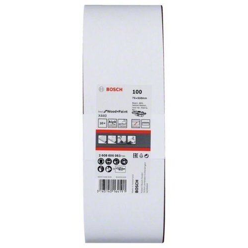  X440 Best for Wood and Paint Schleifbänder für Bandschleifer Bosch 10-tlg. Schleifband-Set X440, für Bandschleifer 12376672