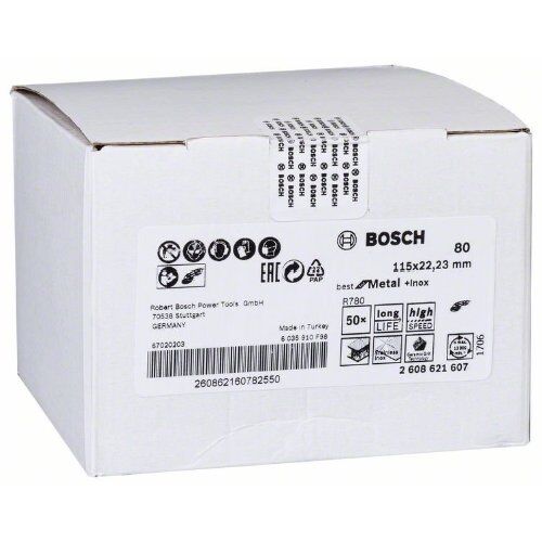  R780 Best for Metal und Inox Fiberschleifscheiben für kleine Winkelschleifer Bosch Fiberschleifscheibe R780, Best for Metal + Inox, für kleine Winkelschleifer 12375863