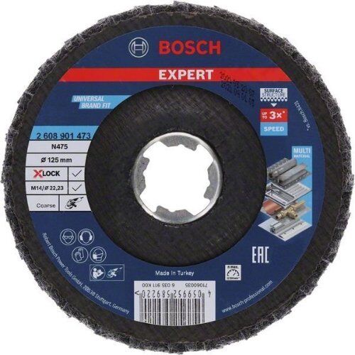 EXPERT N475 Surface Conditioning Material X-LOCK Fächerschleifscheiben Bosch EXPERT N475 SCM X-LOCK Scheibe, 125 mm, grob, für kleine Winkelschleifer 12375828