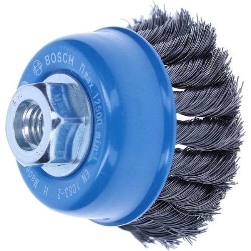  Gezopfte Topfbürsten Heavy for Metal mit M14-Gewinde für Winkelschleifer Bosch Topfbürste, 75 mm, gezopfter Stahldraht, für kleine Winkelschleifer 12377402