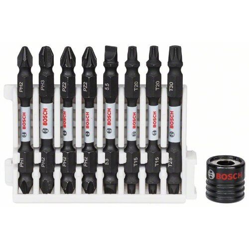  Schrauberbits Impact Control mit Doppelklinge, für Schrauben verschiedener Art, mit Magnethülse Bosch Impact Control Schrauberbit-Set, 9-tlg., für Schlagschrauber 12377041