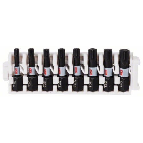  Impact Control Schrauberbits T Bosch Impact Control Insert Bit Pack, 8-tlg., 1 x T15; 2 x T20; 2 x T25; 2 x T30; 1 x T40, für Schlagschrauber 12377021