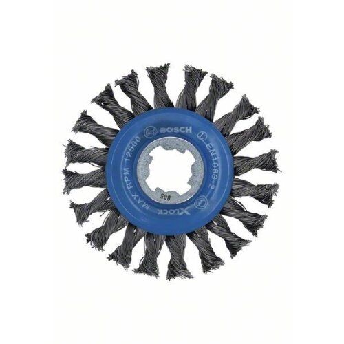  Gezopfte Scheibenbürsten Heavy for Metal für X-LOCK Winkelschleifer Bosch X-LOCK Scheibenbürste 115 mm, gezopfter Stahldraht, für kleine Winkelschleifer 12377421