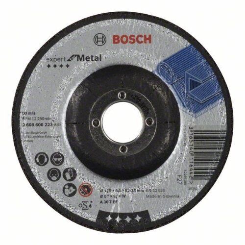  Expert for Metal Gekröpfte Schruppscheiben, 22,23-mm-Bohrung für kleine Winkelschleifer Bosch Schruppscheibe gekröpft Expert for Metal, für kleine Winkelschleifer 12377338