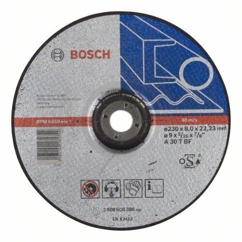  Expert for Metal Gekröpfte Schruppscheiben, 22,23-mm-Bohrung für große Winkelschleifer Bosch Schruppscheibe gekröpft Expert for Metal, für große Winkelschleifer mit Spannmutter 12377343