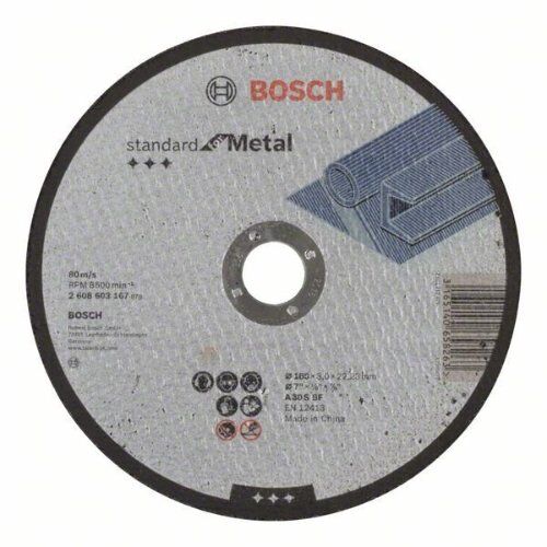  Standard for Metal Trennscheiben mit gerader Ausführung, 22,23-mm-Bohrung für große Winkelschleifer Bosch Trennscheibe gerade Standard for Metal, für große Winkelschleifer mit Spannmutter 12377234