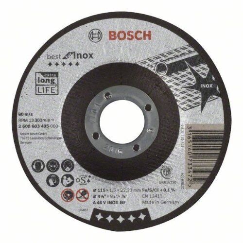  Best for Inox Gekröpfte Trennscheiben, 22,23-mm-Bohrung für kleine Winkelschleifer Bosch Trennscheibe gekröpft Best for Inox, für kleine Winkelschleifer 12377260