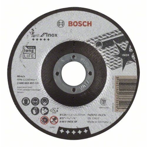  Best for Inox Gekröpfte Trennscheiben, 22,23-mm-Bohrung für kleine Winkelschleifer Bosch Trennscheibe gekröpft Best for Inox, für kleine Winkelschleifer 12377258