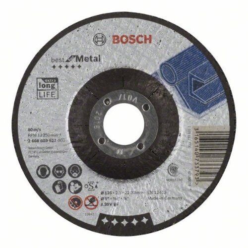  Best for Metal Gekröpfte Trennscheiben, 22,23-mm-Bohrung für kleine Winkelschleifer Bosch Trennscheibe gekröpft Best for Metal, für kleine Winkelschleifer 12377183