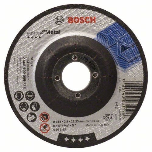 Expert for Metal Gekröpfte Trennscheiben, 22,23-mm-Bohrung für kleine Winkelschleifer Bosch Trennscheibe gekröpft Expert for Metal, für kleine Winkelschleifer 12377192