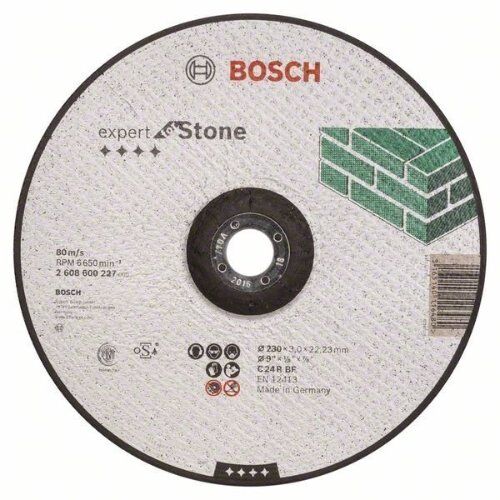  Expert for Stone Gekröpfte Trennscheiben, 22,23-mm-Bohrung für große Winkelschleifer Bosch Trennscheibe gekröpft Expert for Stone, für große Winkelschleifer mit Spannmutter 12377307