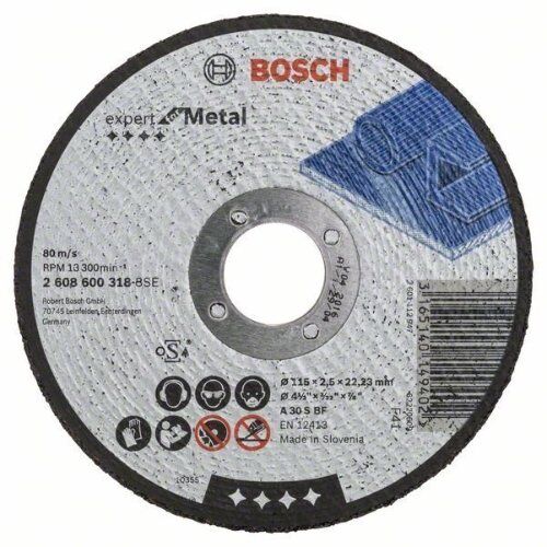  Expert for Metal Trennscheiben mit gerader Ausführung, 22,23-mm-Bohrung für kleine Winkelschleifer Bosch Trennscheibe gerade Expert for Metal, für kleine Winkelschleifer 12377211