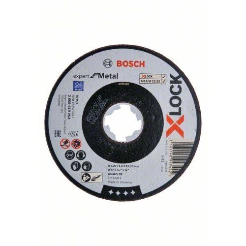  Gerade X-LOCK Trennscheiben Expert for Metal Bosch X-LOCK Expert for Metal 125 x 1,6 x 22,23 Trennscheibe gerade, für kleine Winkelschleifer 12377224