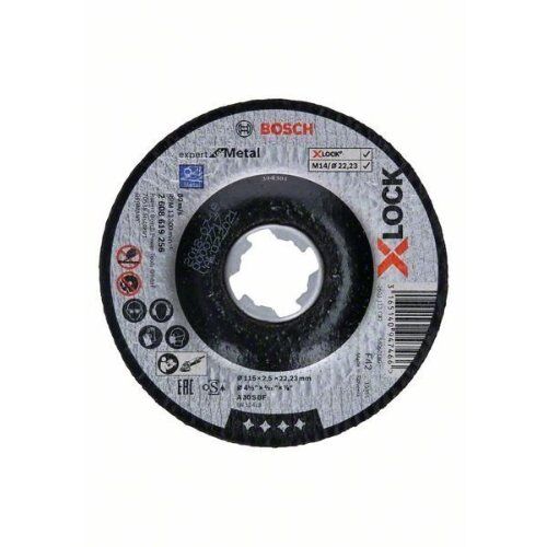  Gekröpfte X-LOCK Trennscheiben Expert for Metal Bosch X-LOCK Expert for Metal 115 x 2,5 x 22,23 Trennscheibe gekröpft, für kleine Winkelschleifer 12377200