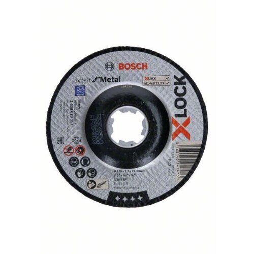  Gekröpfte X-LOCK Trennscheiben Expert for Metal Bosch X-LOCK Expert for Metal 125 x 2,5 x 22,23 Trennscheibe gekröpft, für kleine Winkelschleifer 12377199